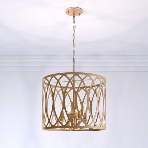 Arelyn 4 Light 18 inch Painted Modern Gold Pendant Ceiling Light